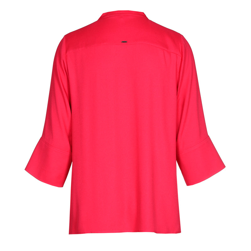 hot pink blouse met v-hals-xandres-