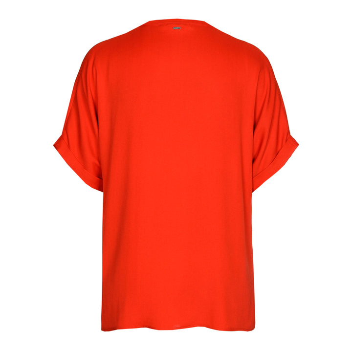 Scarlet Red Viscose Shirt