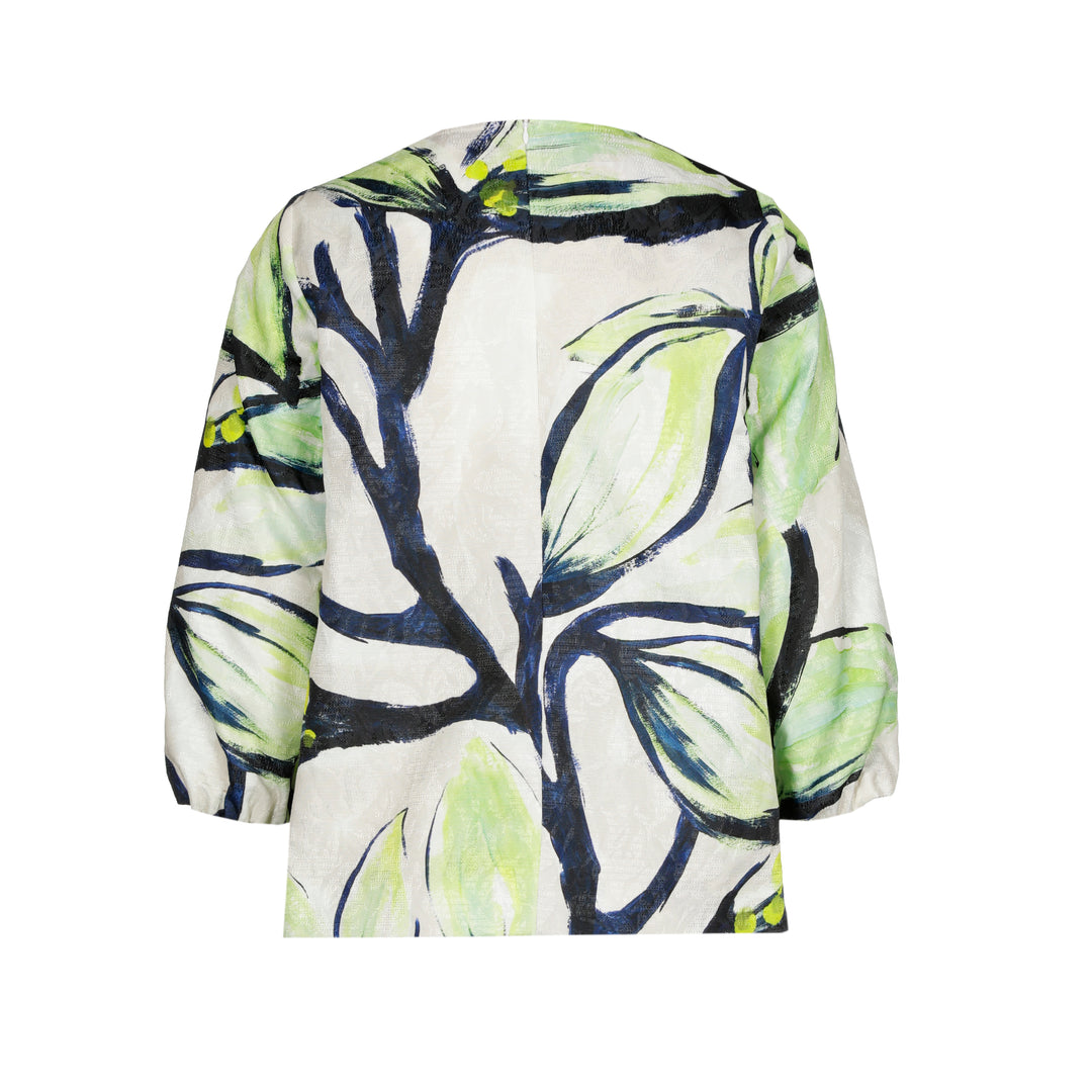 blouse met botanische print