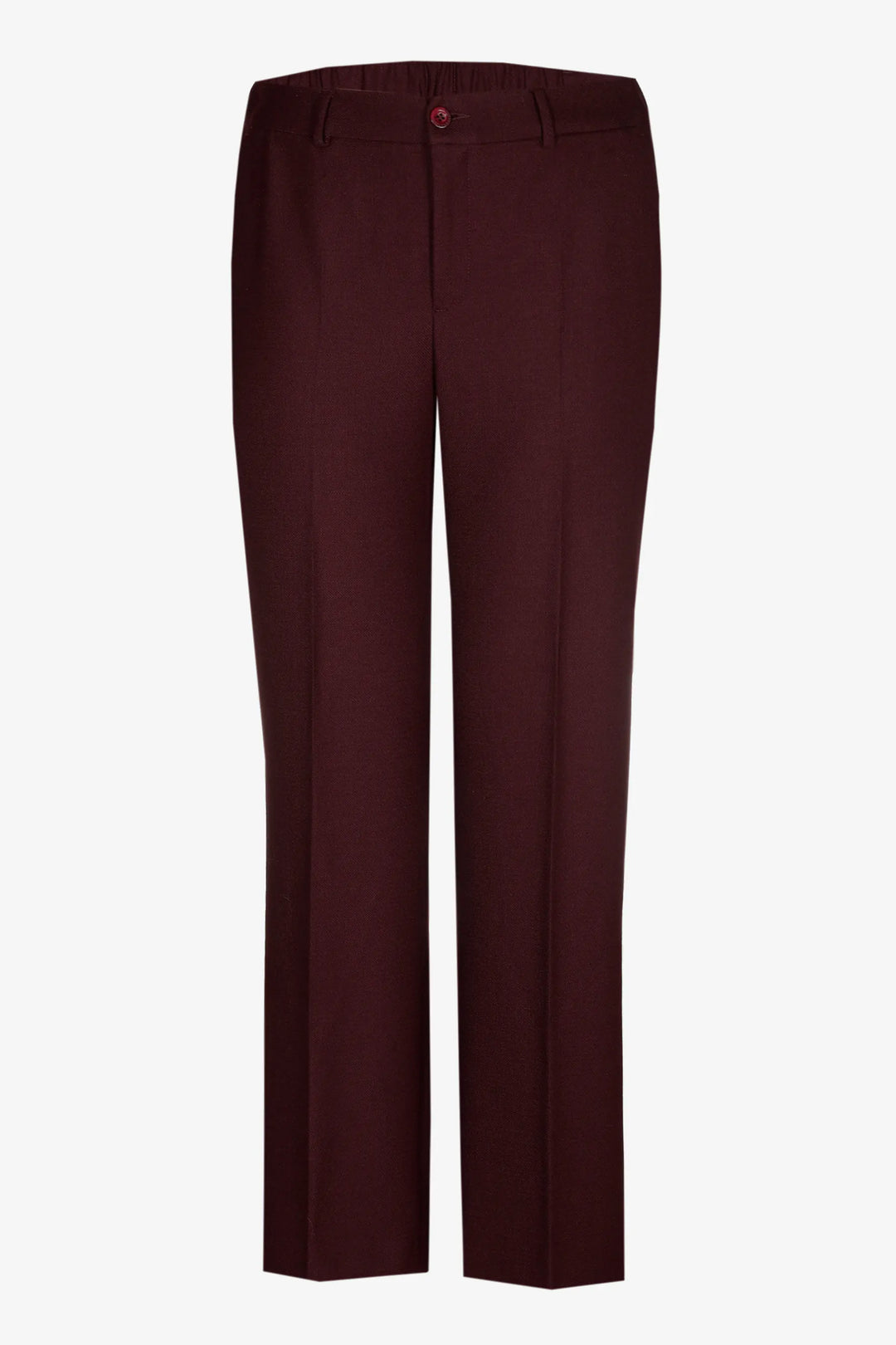 Geklede Broek Met Wijde Pijpen Wijnrood