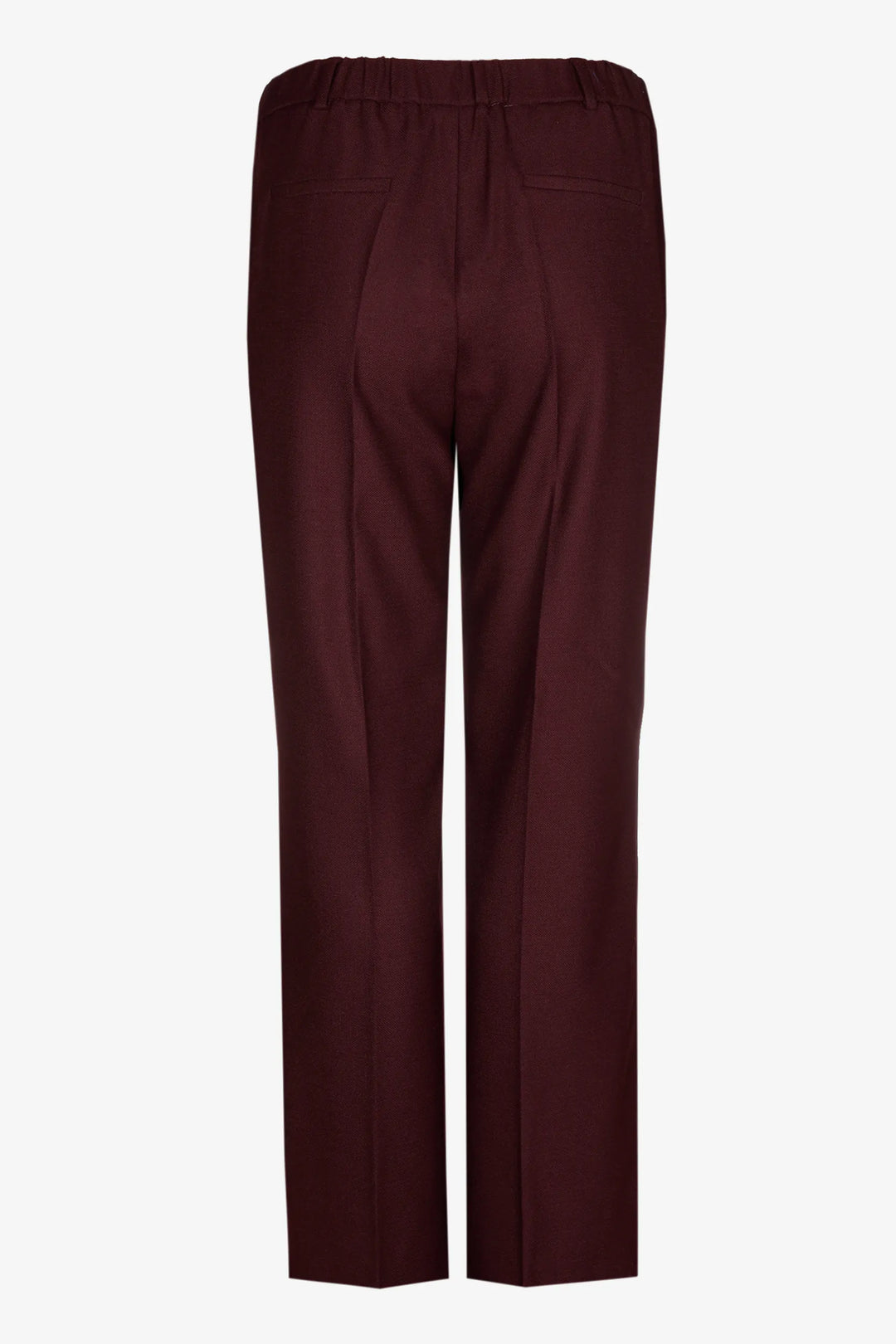 Geklede Broek Met Wijde Pijpen Wijnrood