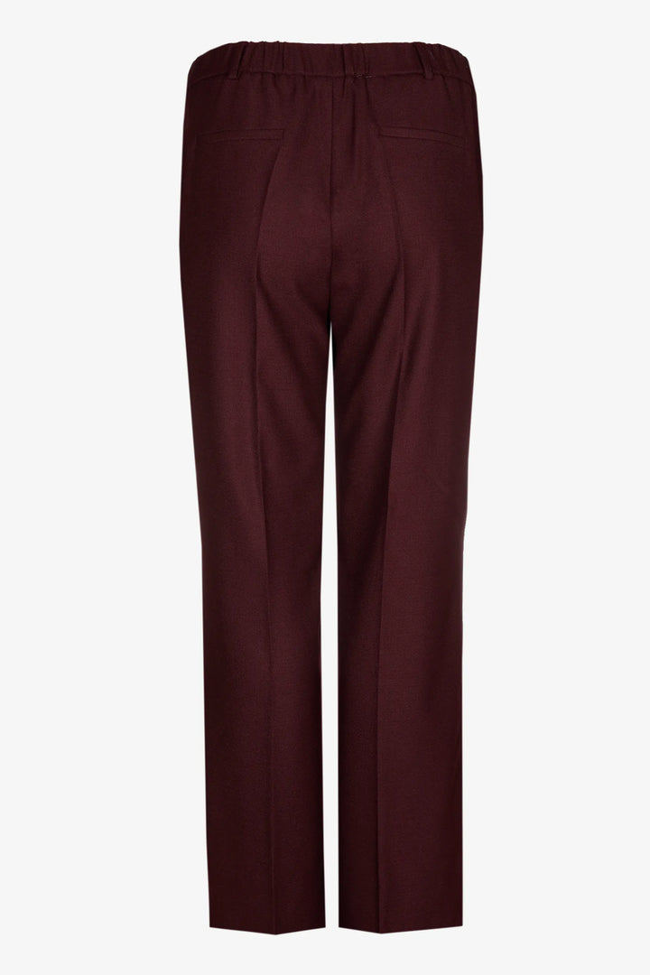 Geklede Broek Met Wijde Pijpen Wijnrood