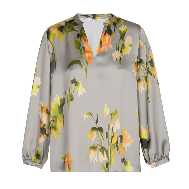 Shiny Aquarelle Blouse Met Glans