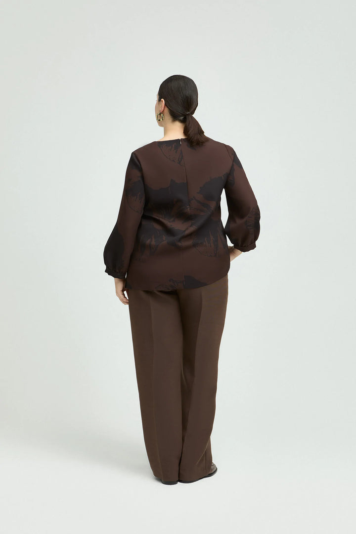 Bluse mit Pop-Art-Blumenmotiv