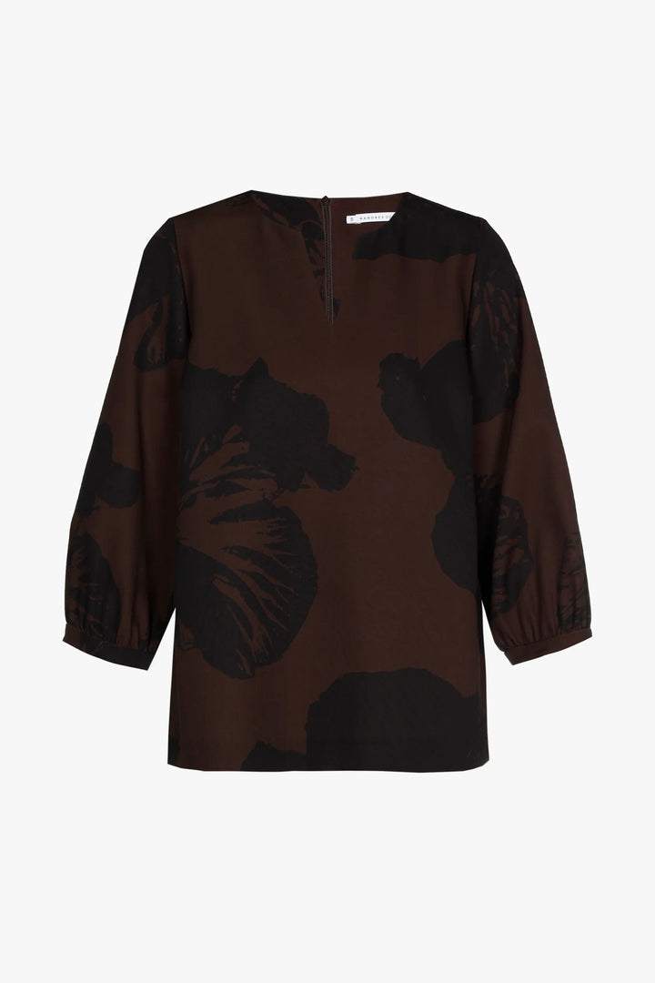 Bluse mit Pop-Art-Blumenmotiv