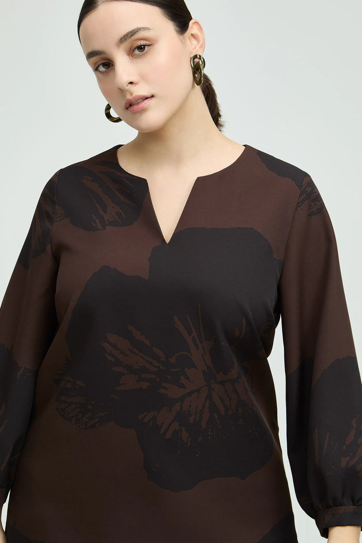 Bluse mit Pop-Art-Blumenmotiv