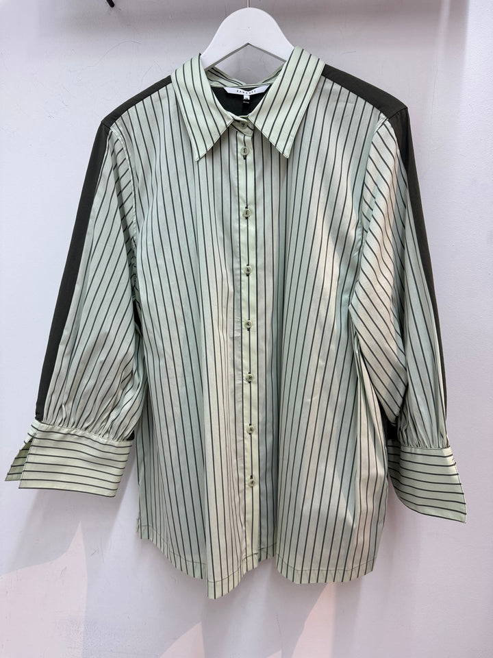 Blouse Met Strepen En Contrasterende Rug