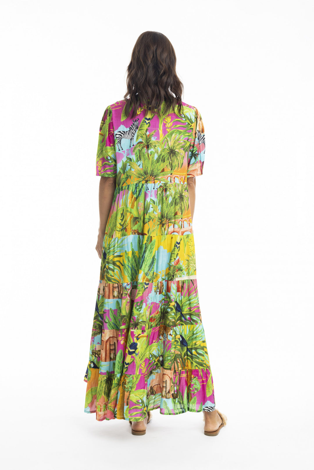 Luchtige Maxi-Jurk Met Jungleprint | Grote Maten Mode bij Axent