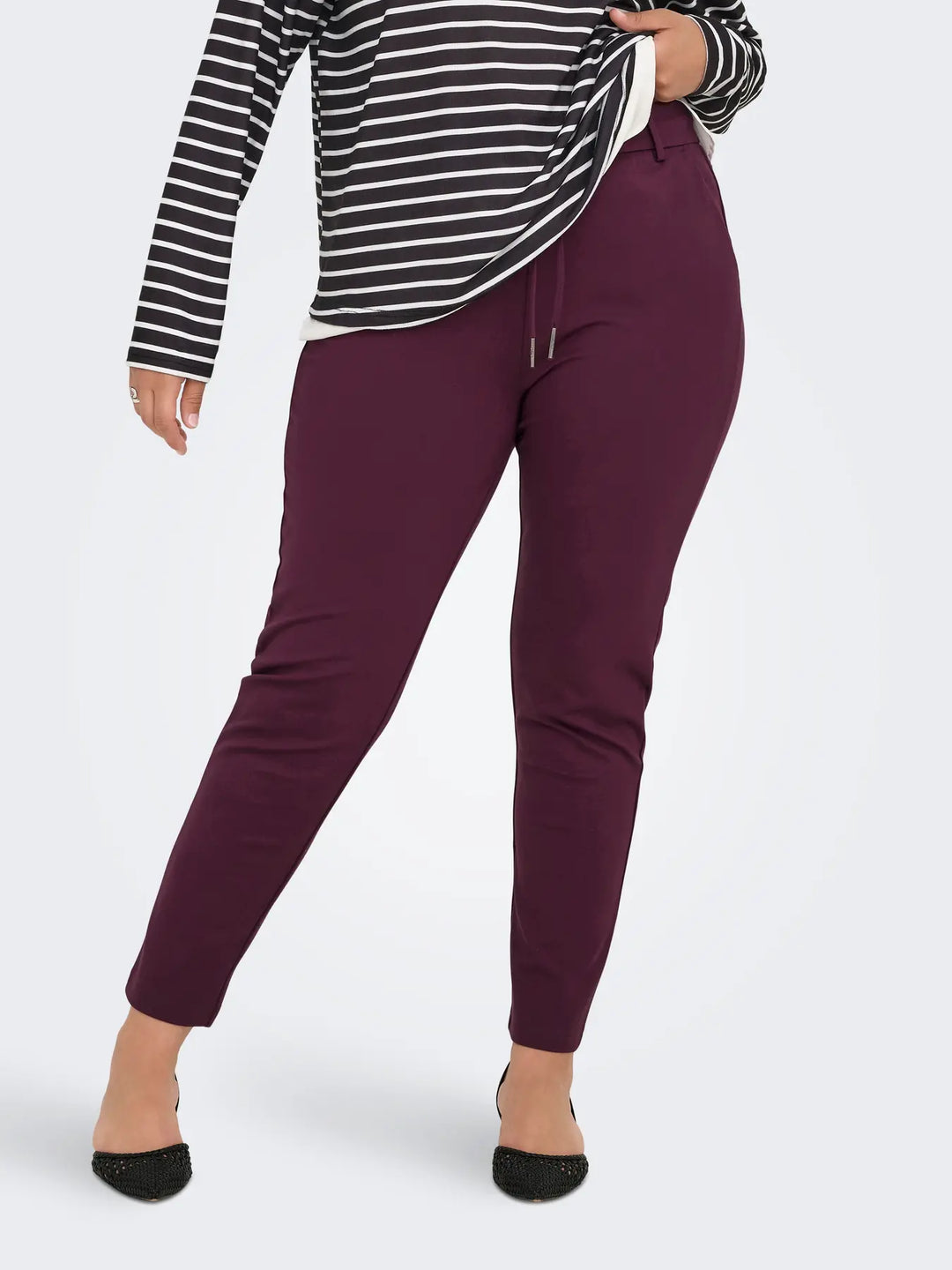 Bordeaux Broek Met Trekkoord