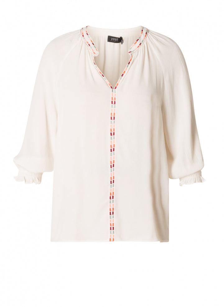 blouse met delicaat patroon-yesta-