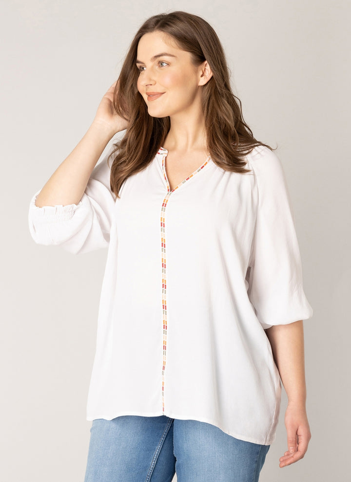 blouse met delicaat patroon-yesta-