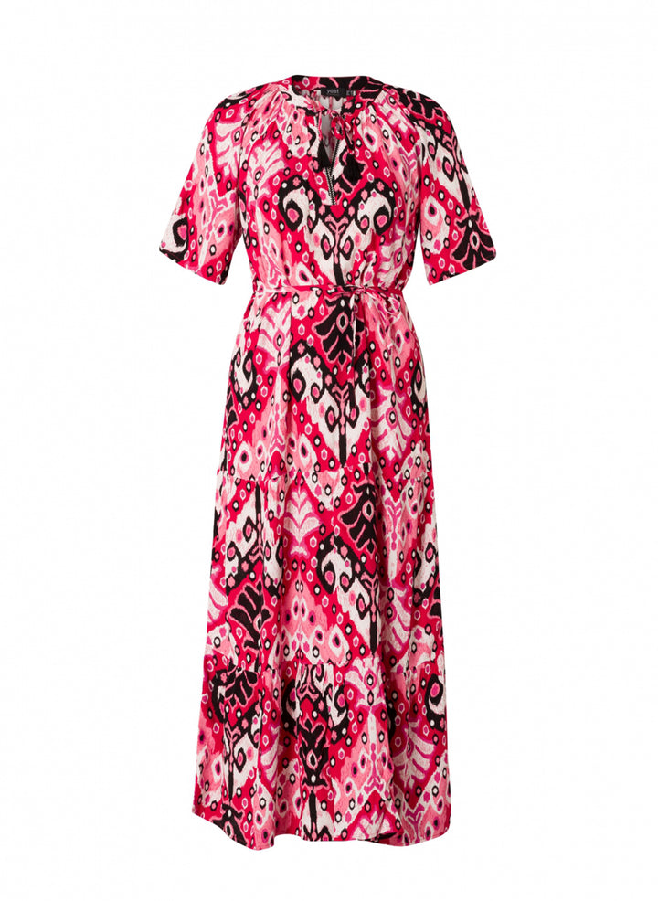 lange jurk in roze tinten - yesta - - grote maten - dameskleding - kledingwinkel - herent - leuven