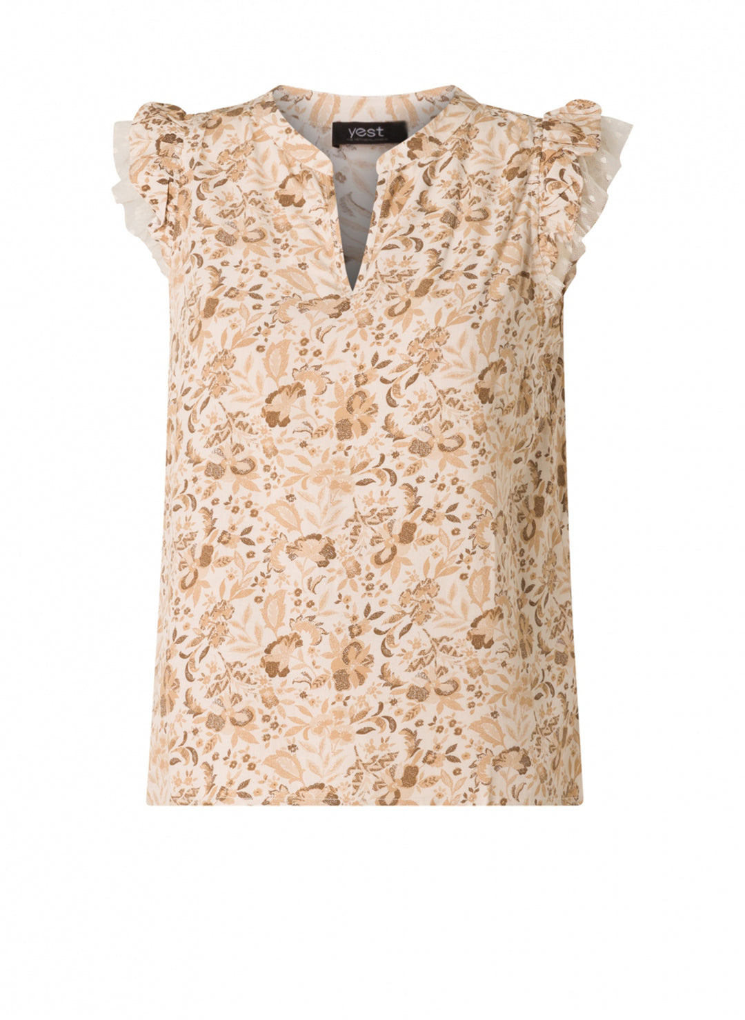luchtige blouse met print - yesta - - grote maten - dameskleding - kledingwinkel - herent - leuven