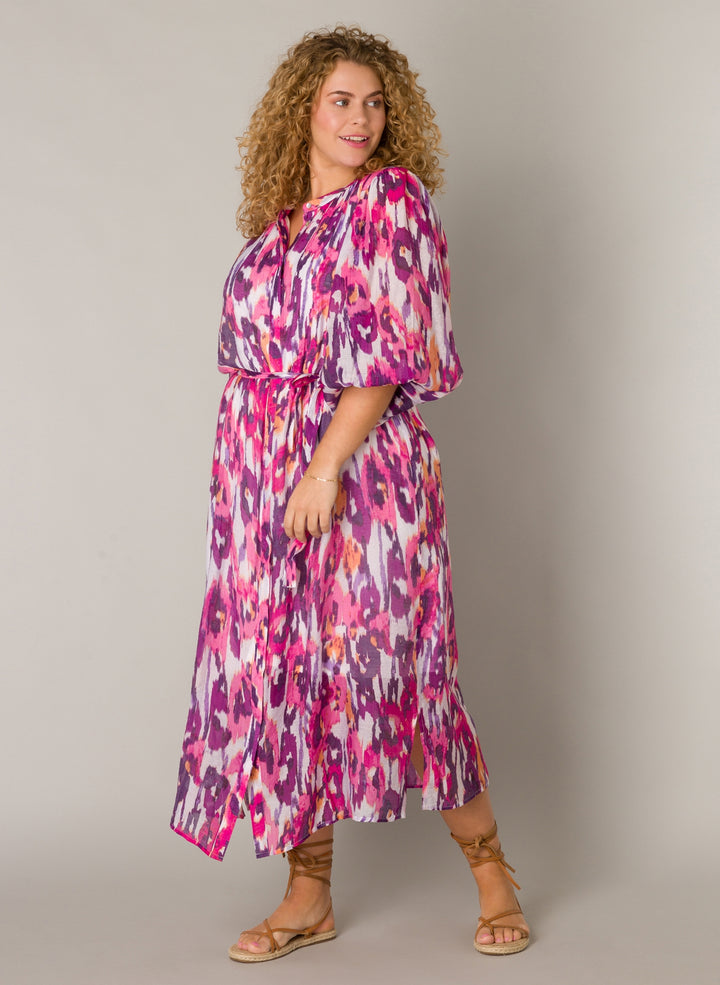 Vrolijke midi-jurk met print