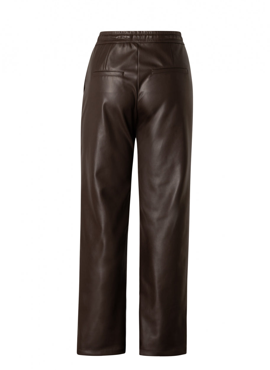 Faux-Leather Broek Met Comfortabele Pasvorm | Grote Maten Mode bij Axent