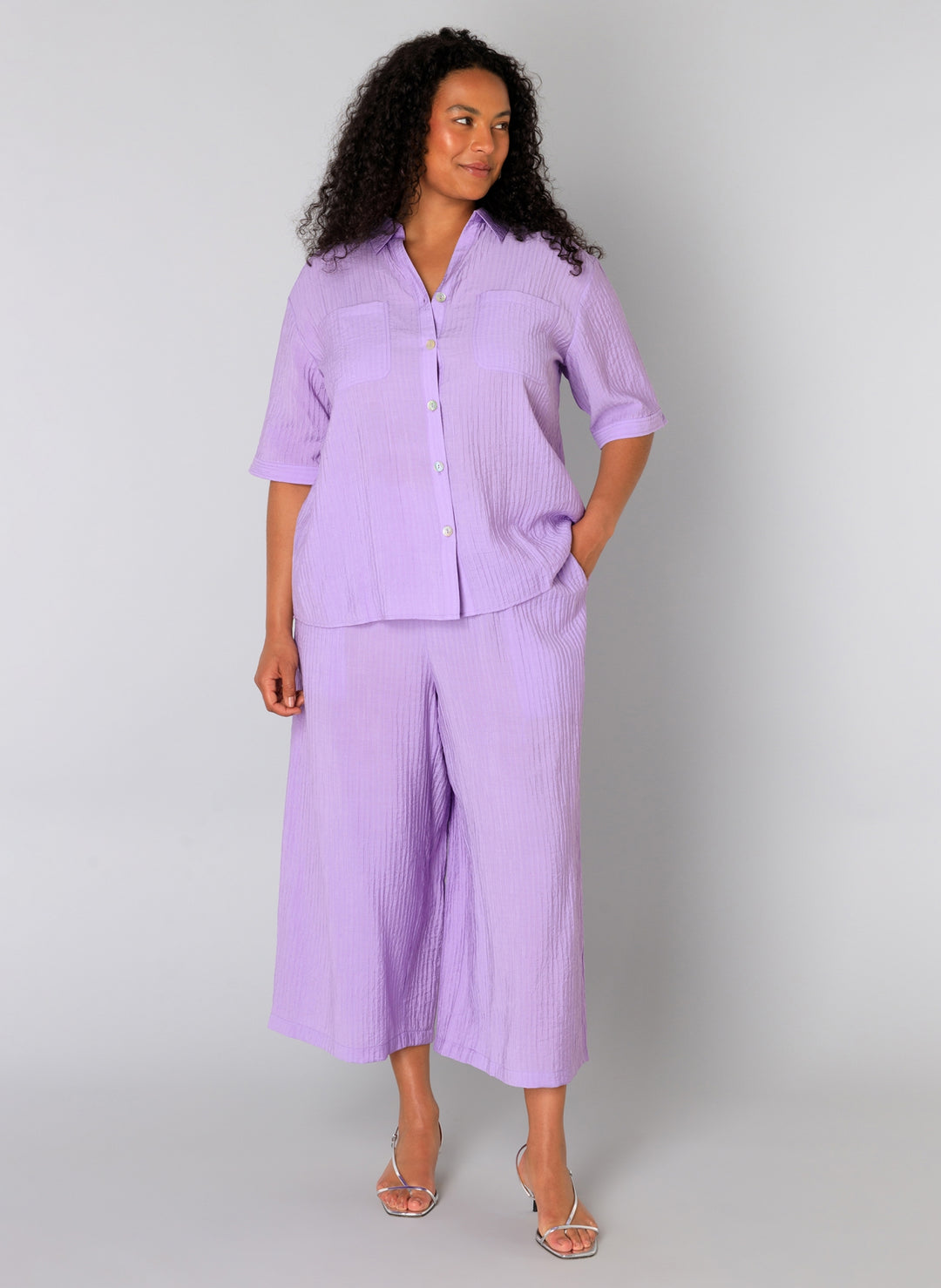 Stylische Bluse in Flieder