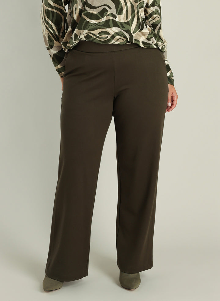 Rechte Broek In Army Green
