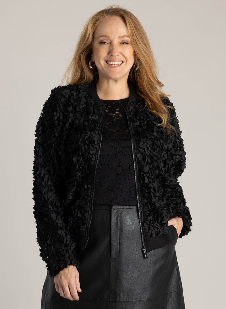 Zwarte Vest Met Bloemen