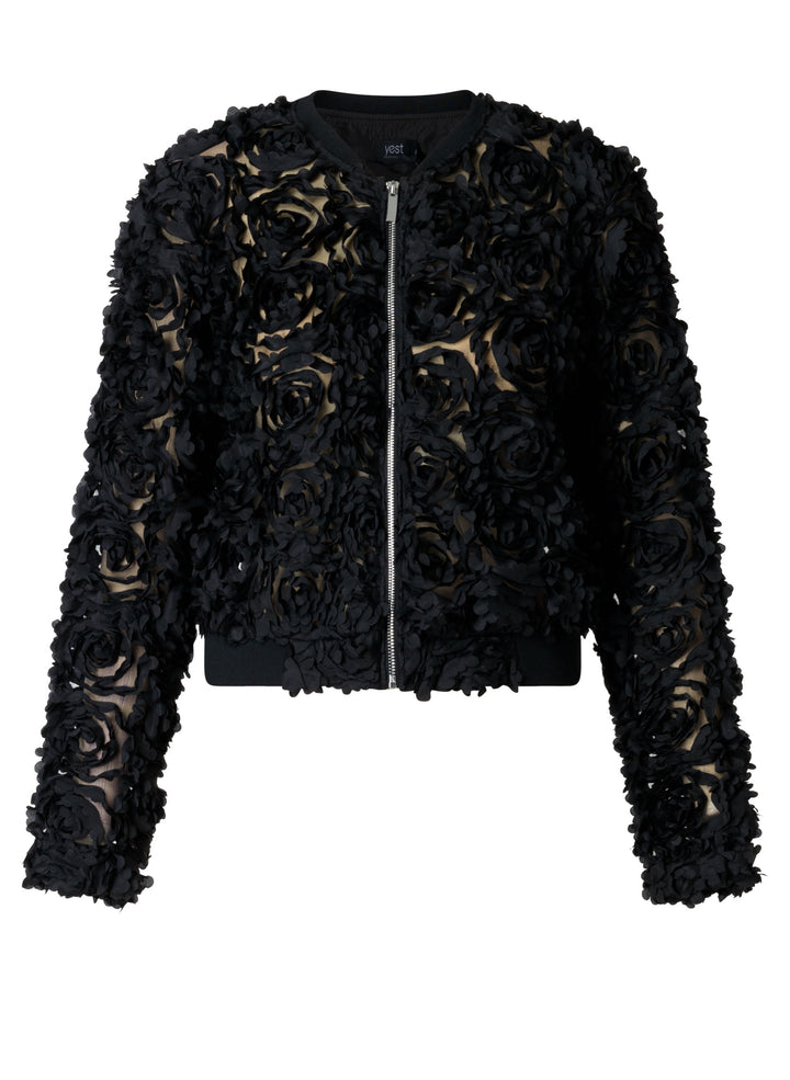 Zwarte Vest Met Bloemen