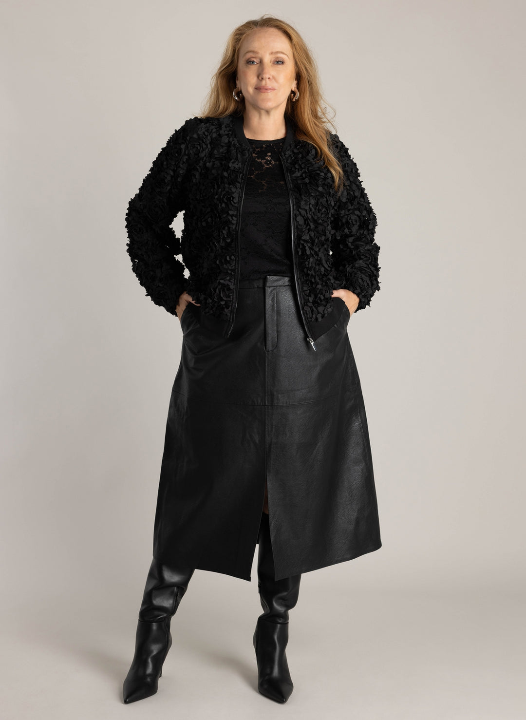 Zwarte Vest Met Bloemen