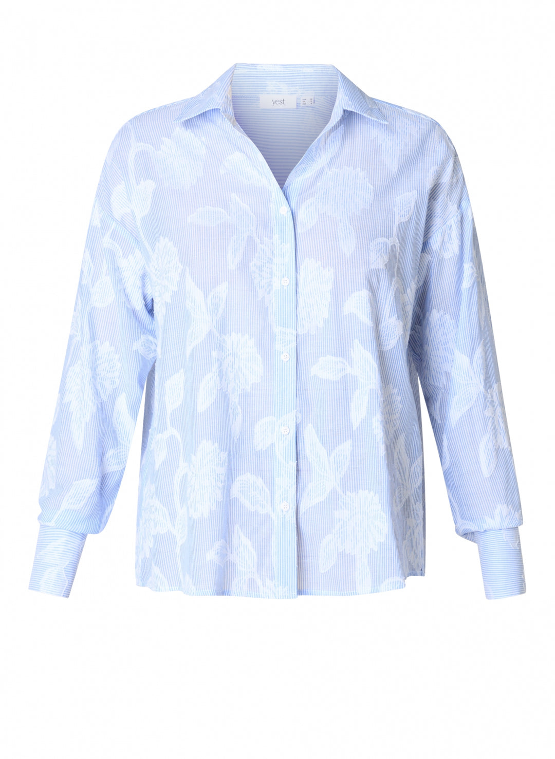 Puderrosa Bluse mit Blumendruck