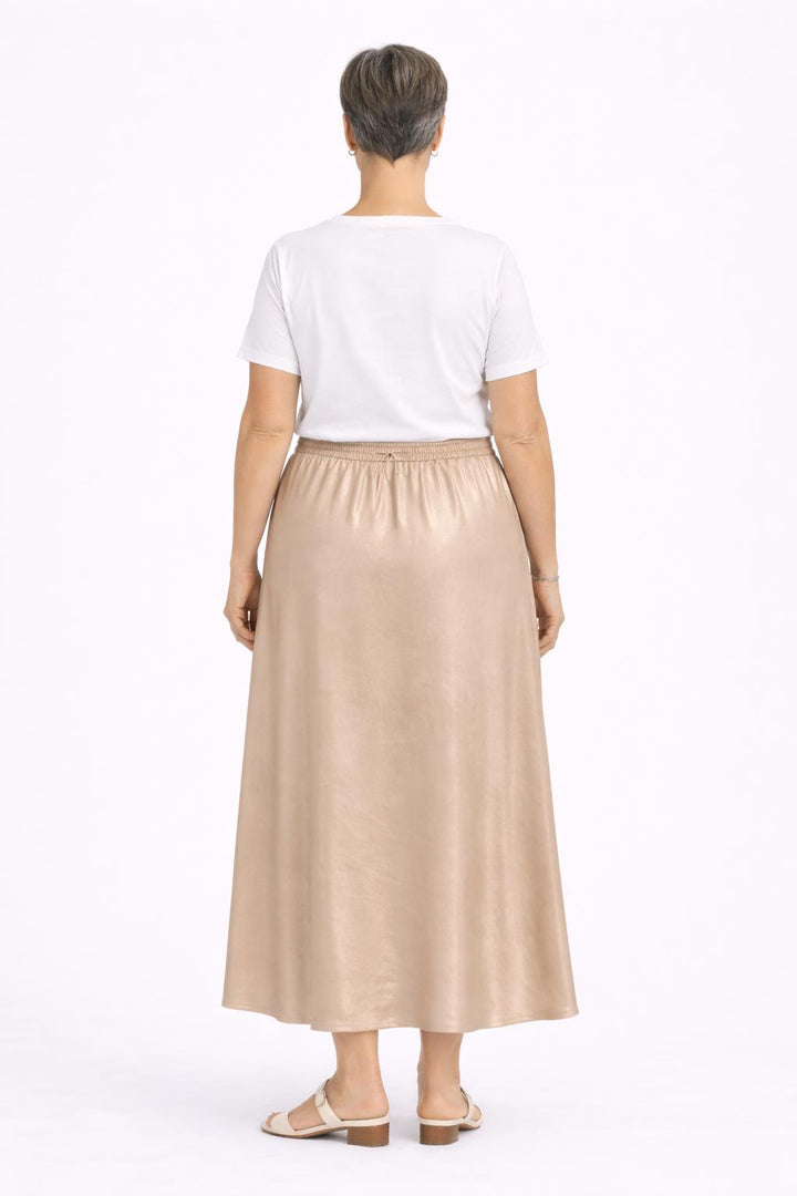 Champagnekleurige maxi rok