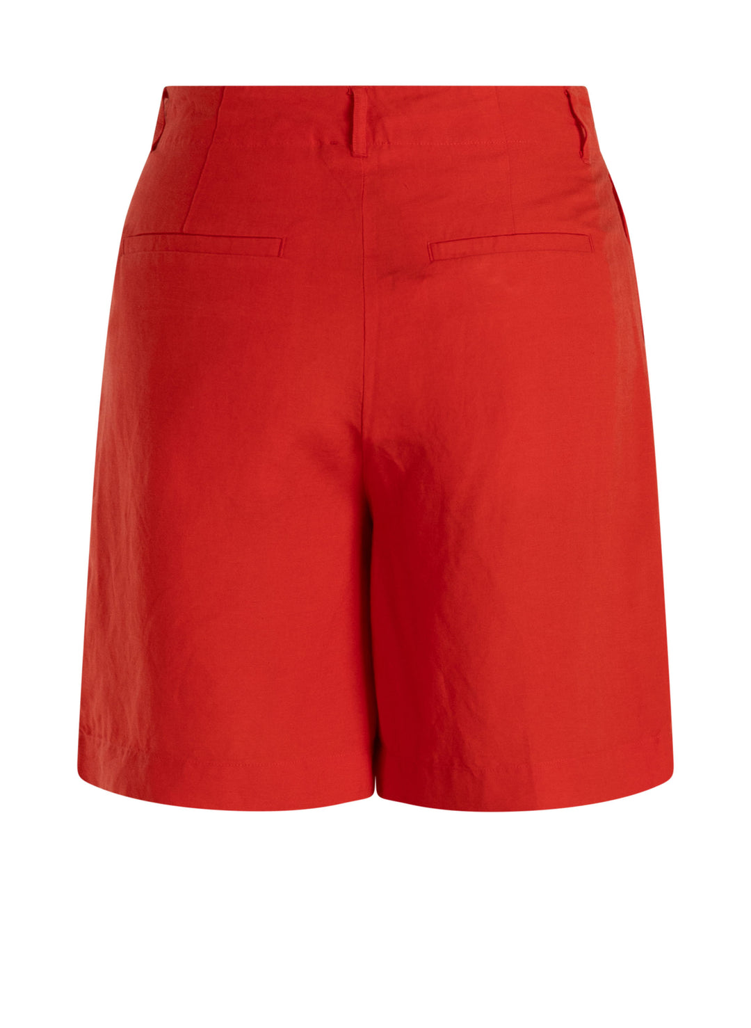 Rode Linnen‑Viscose Shorts