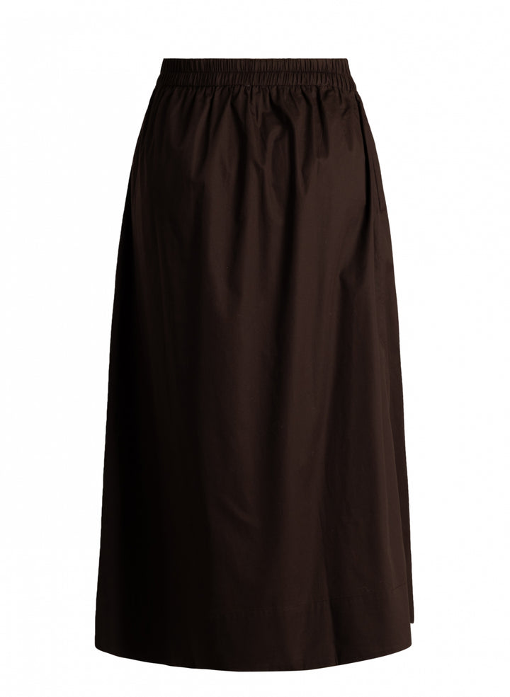 Donkerbruine Midi Rok
