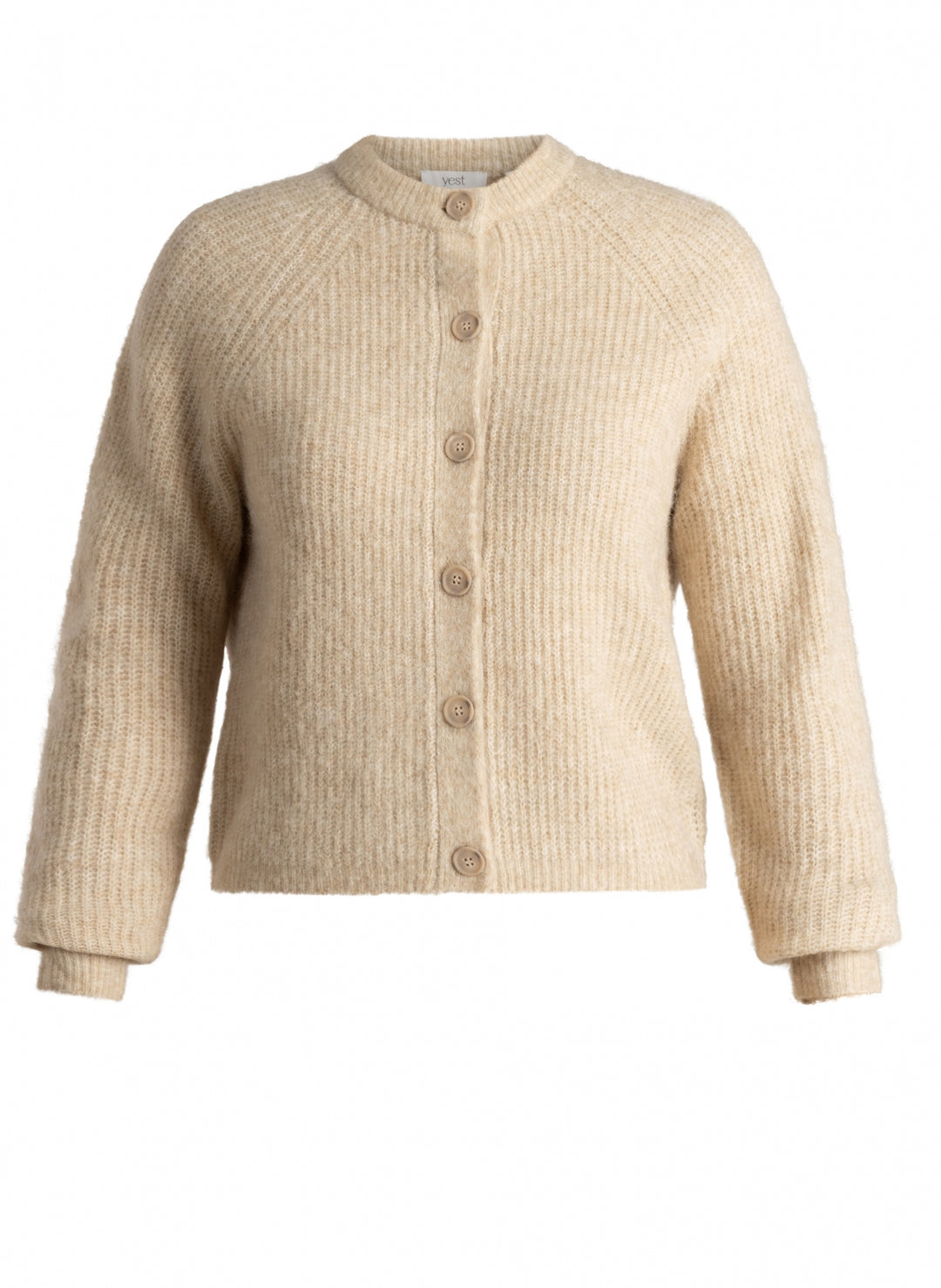 Beige Gebreide Cardigan