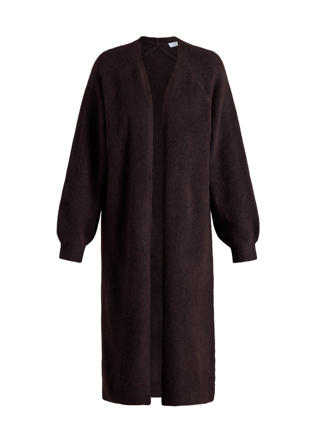 Bruine Lange Gebreide Cardigan