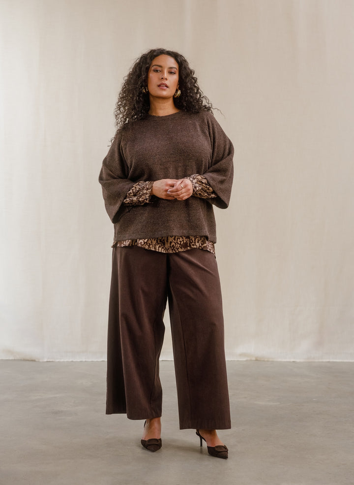 Bruine Trui Met Lurex