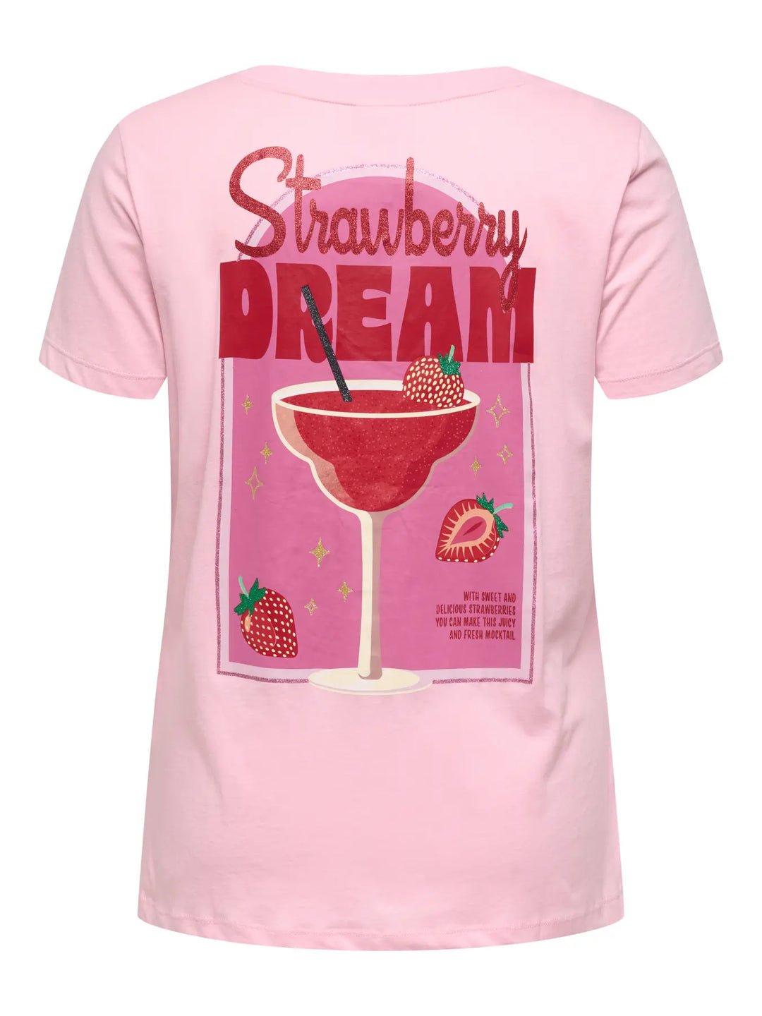 Roze T-Shirt Met Strawberry Dream Print