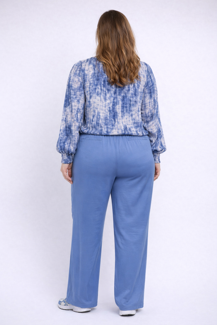 Blauwe Wide Leg Broek
