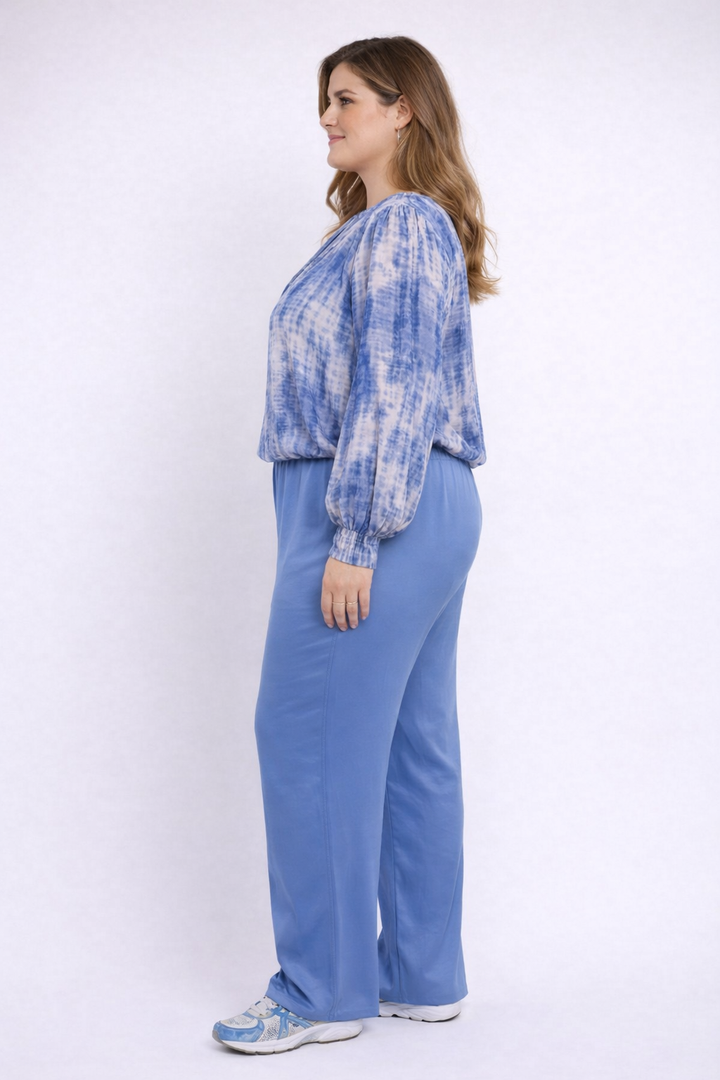 Blauwe Wide Leg Broek