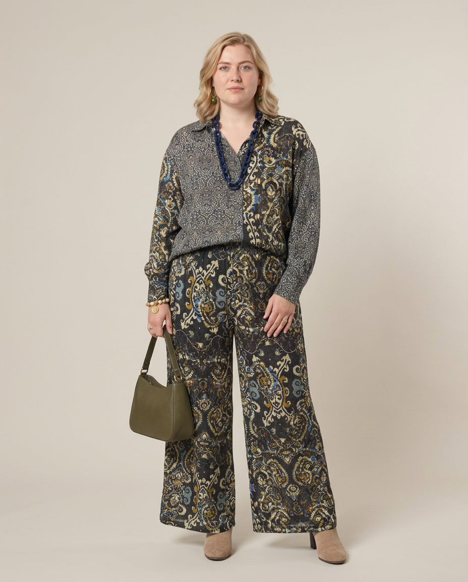 Blouse Met Mix Van Prints