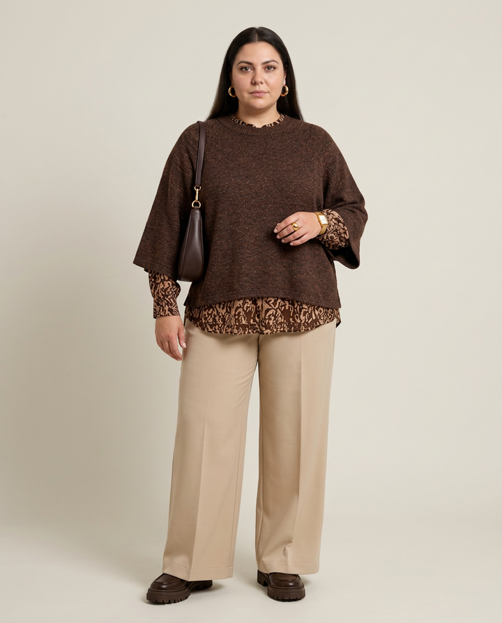 Bruine Trui Met Lurex