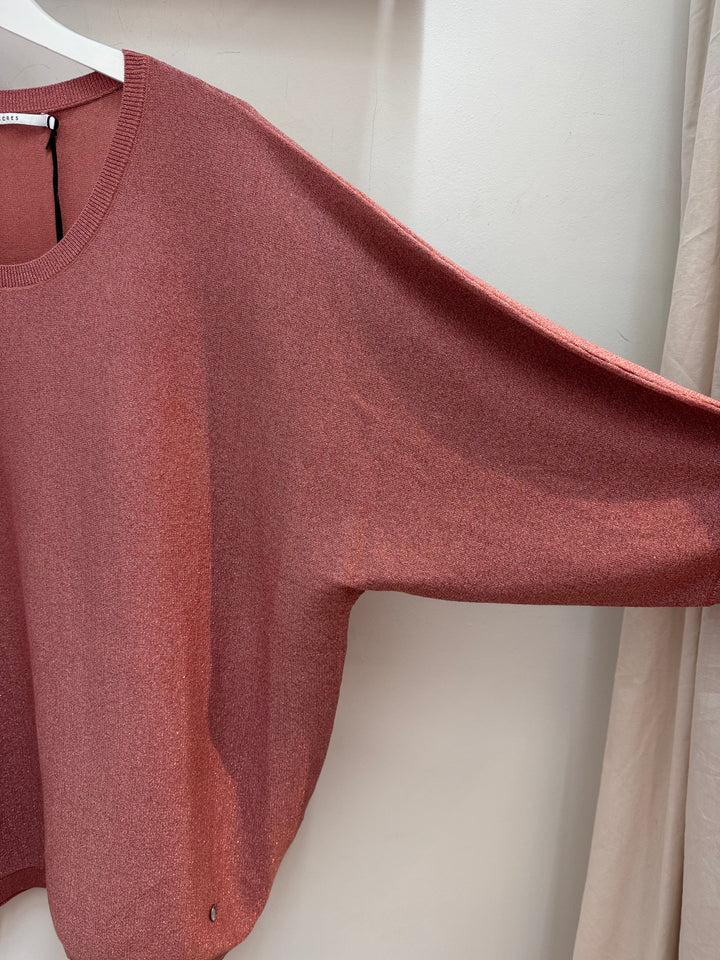 Fijngebreid Lurex Truitje Met Glansdraad