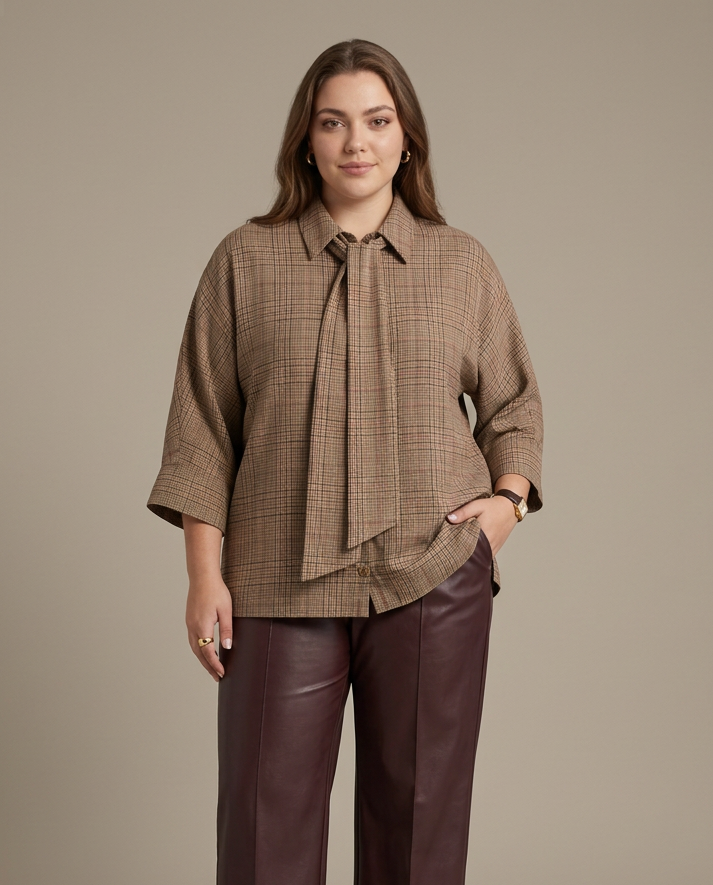 Camelkleurige Blouse