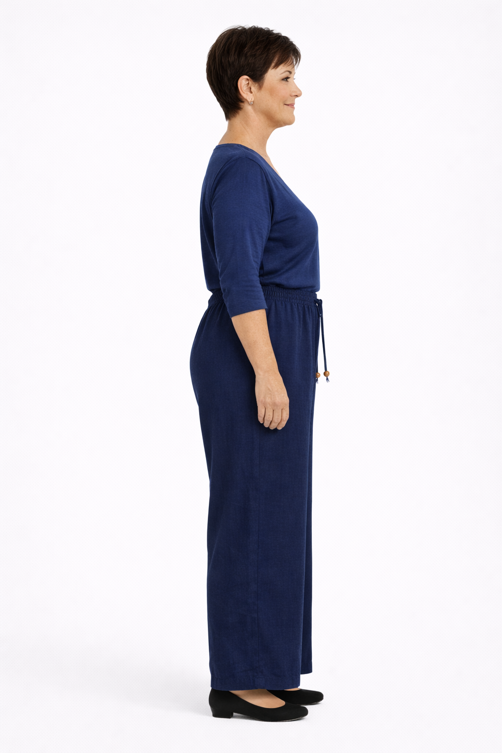 Donkerblauwe Broek in Linnenmix – Comfort & Klasse in Grote Maten