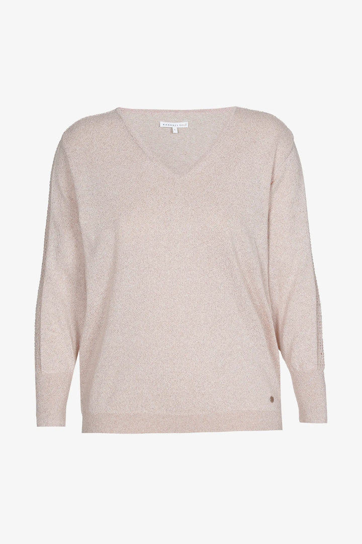 Pull met glitter - poederroze