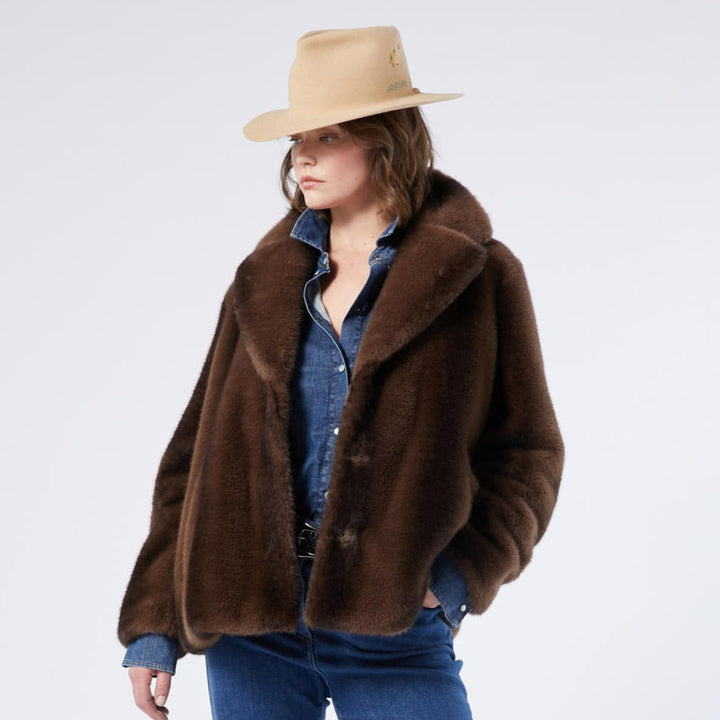 Faux Fur Mantel