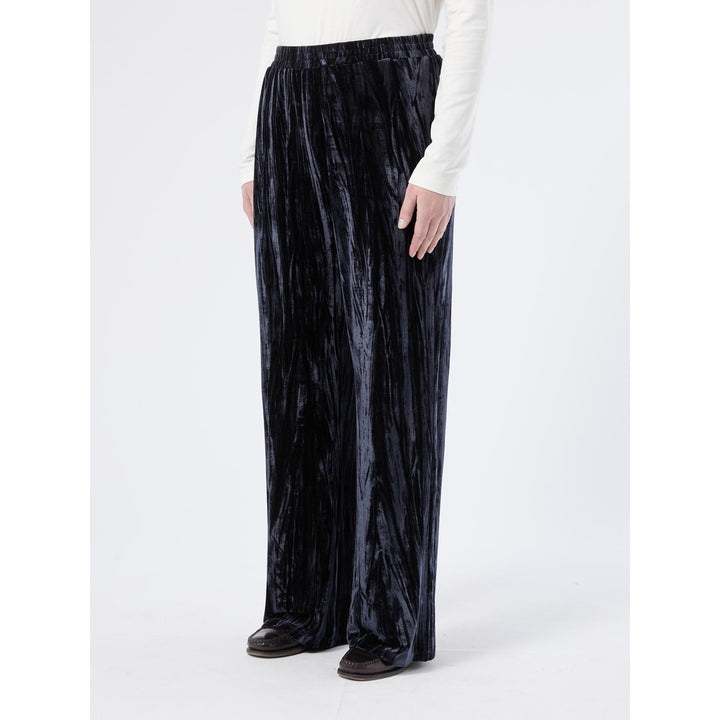Broek in Midnight Blue Crinklefluweel