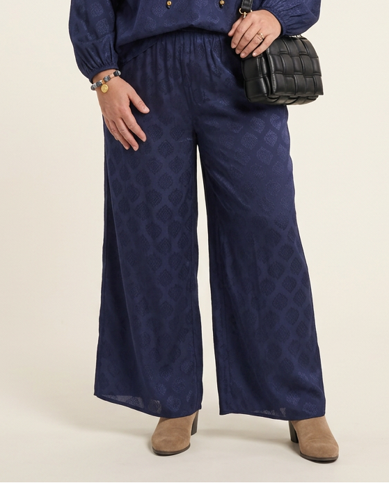 Donkerblauwe Wijde Broek