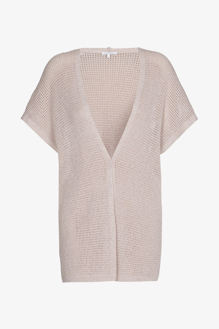 Poederroze gilet met glitters