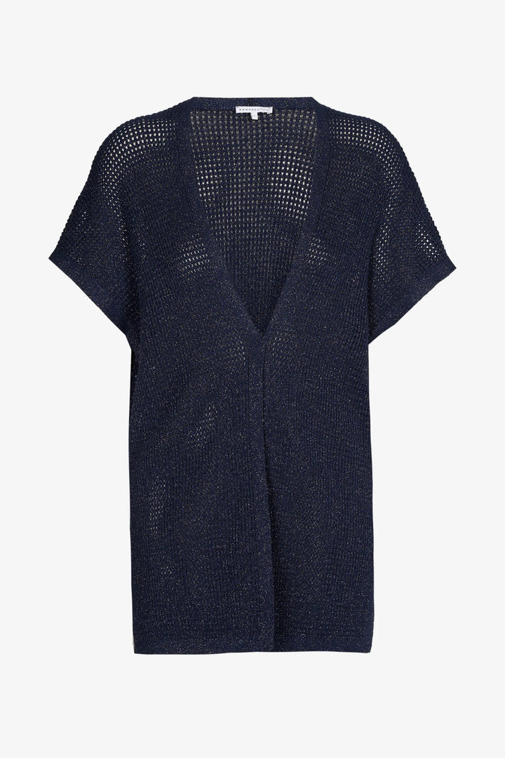 Navy Gilet Met Glitter