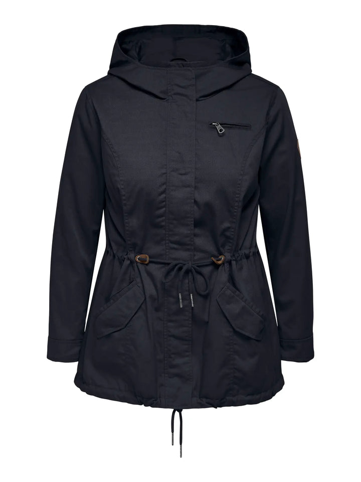 Blauwe Waterafstotende Parka met Kap