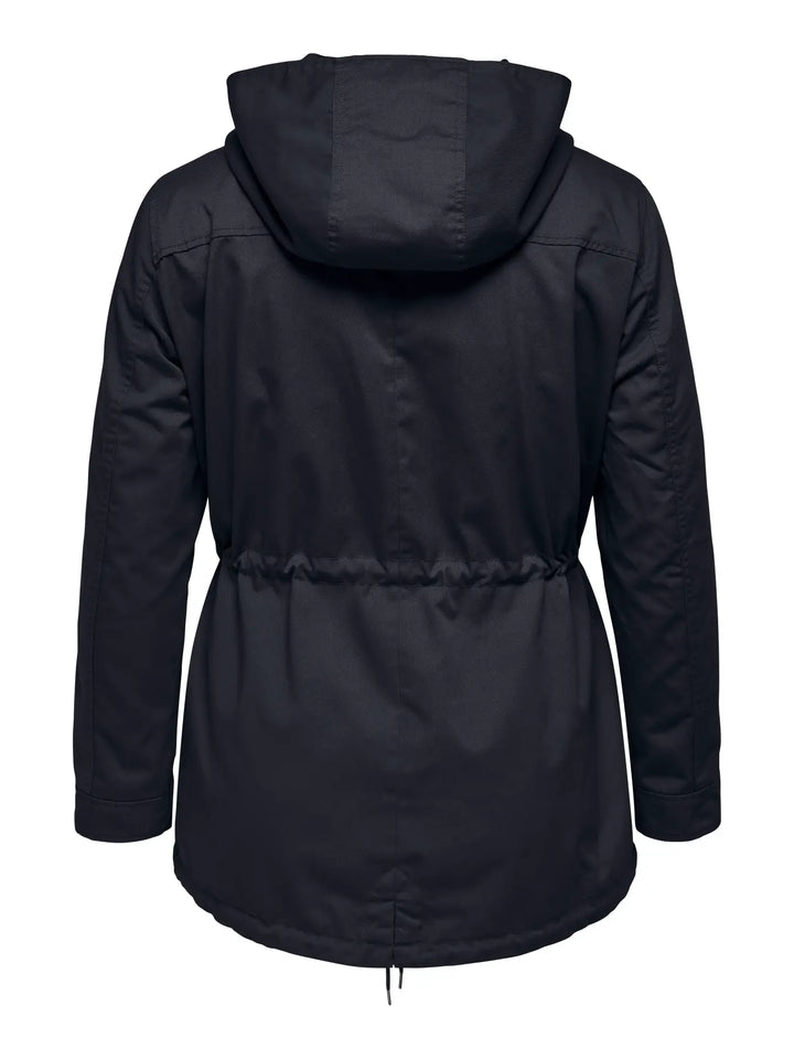 Blauwe Waterafstotende Parka met Kap