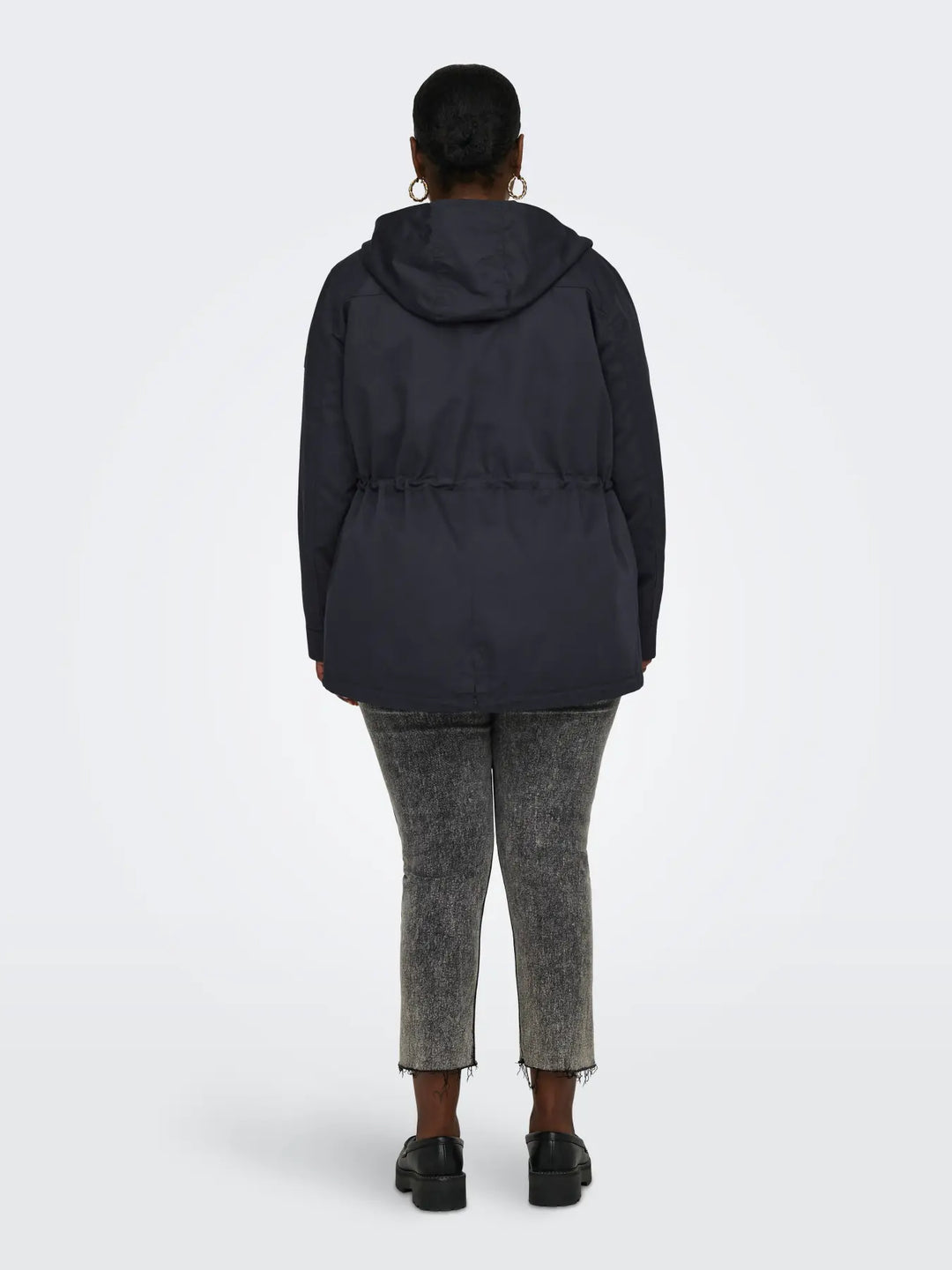 Blauwe Waterafstotende Parka met Kap