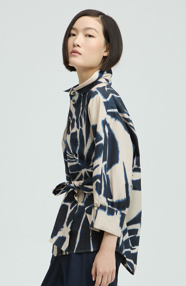 Butterfly Print Katoenen Blouse