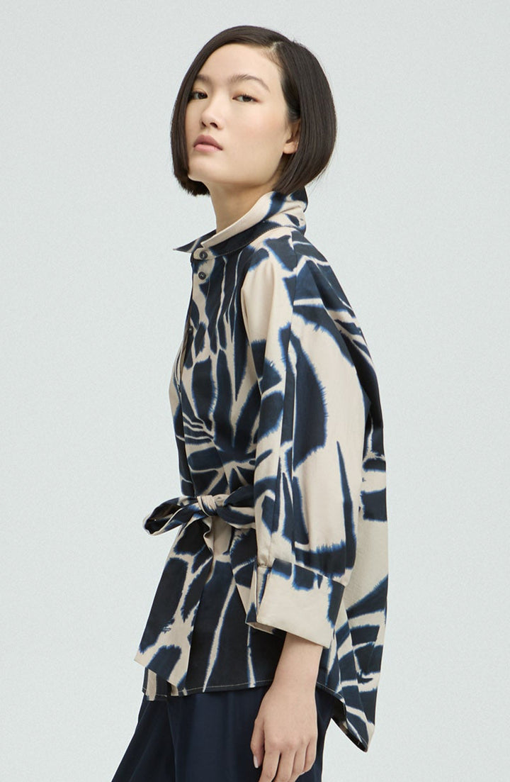 Butterfly Print Katoenen Blouse